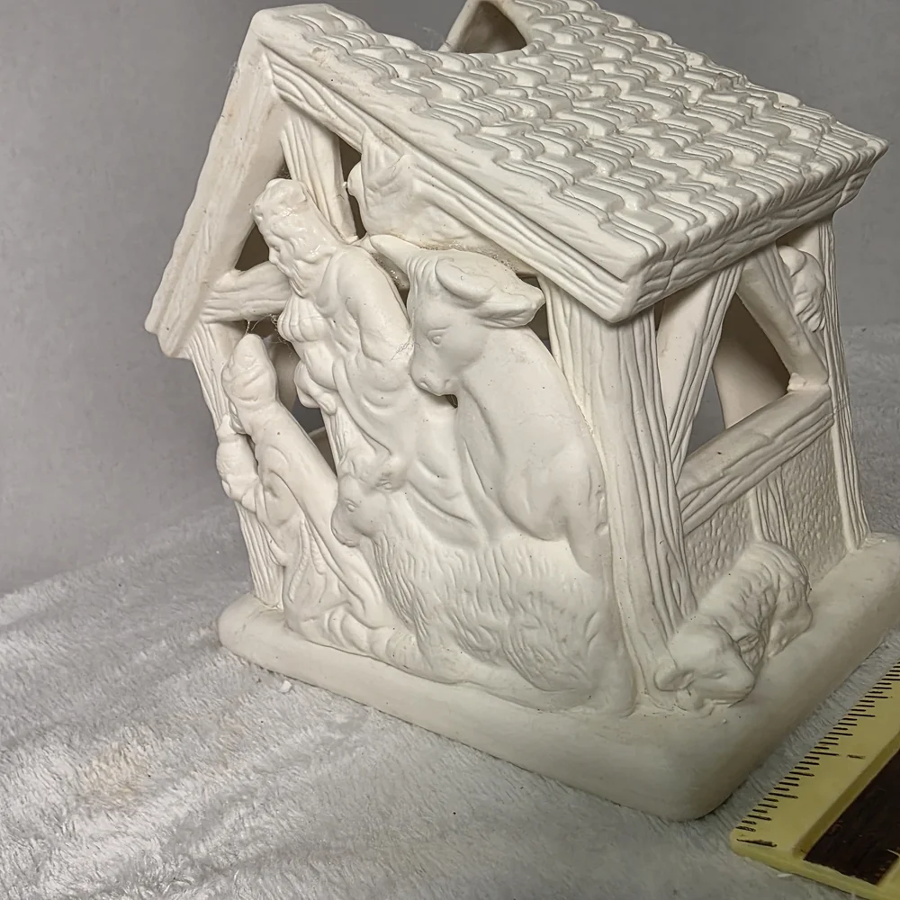 PARTYLITE 'O' Little Town Kings'  TEALIGHT HOLDER‎ PORCELAIN BISQUE  #P7314